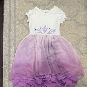 Girls White and Purple Ombre Dress